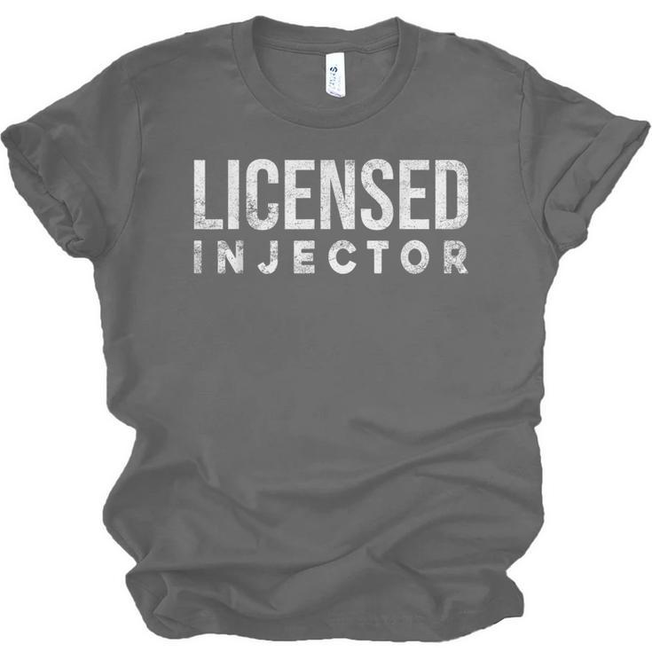 Vintage Licensed Injector Graduation Licensed Nurse Injector Unisex Jersey T-Shirt