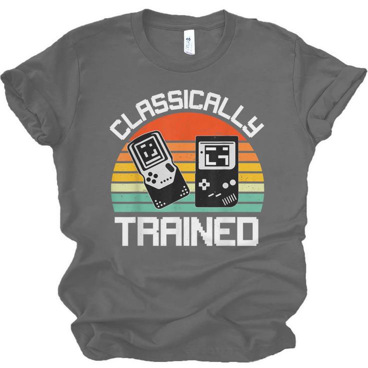 Vintage Retro Classically Trained Video Game 90s Nostalgia Unisex Jersey T-Shirt Vintage Retro Classically Trained Video Game 90s Nostalgia Unisex Jersey T-Shirt