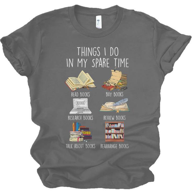 Vintage Retro Things I Do In My Spare Time Books Unisex Jersey T-Shirt