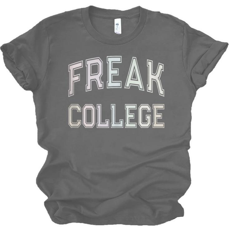 Vintage Sarcastic FREAK COLLEGE Introvert Anti Social Unisex Jersey T-Shirt Vintage Sarcastic FREAK COLLEGE Introvert Anti Social Unisex Jersey T-Shirt