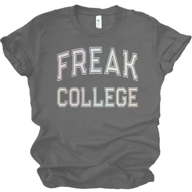 Vintage Sarcastic FREAK COLLEGE Introvert Anti Social Unisex Jersey T-Shirt Vintage Sarcastic FREAK COLLEGE Introvert Anti Social Unisex Jersey T-Shirt