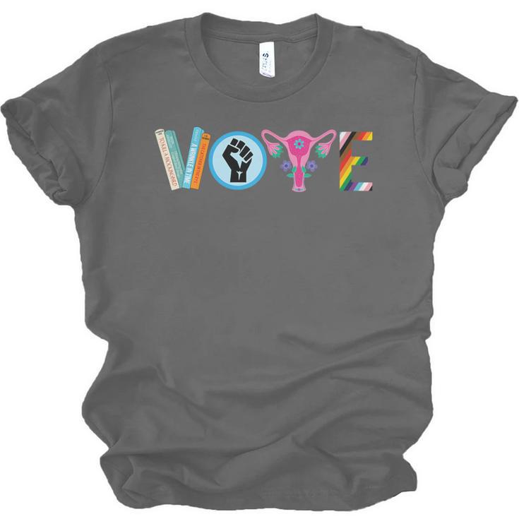 Vote Reproductive Right BLM Political Activism Lgbtq Book Unisex Jersey T-Shirt