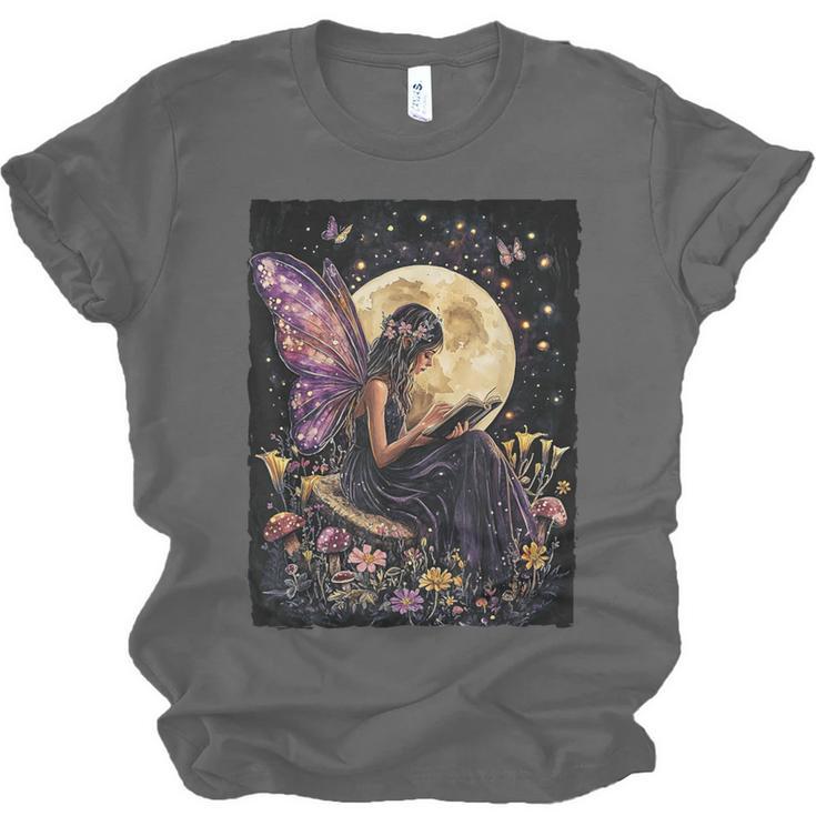 Whimsical Book Fairy Reading Bookish Fairycore Unisex Jersey T-Shirt Whimsical Book Fairy Reading Bookish Fairycore Unisex Jersey T-Shirt