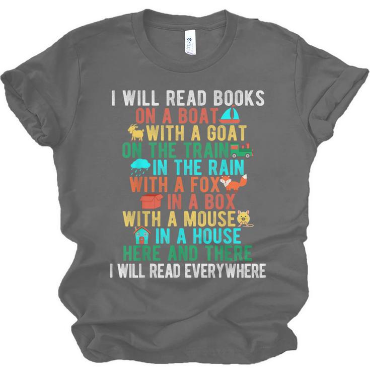 I Will Read Book On Boat Words For Kids Unisex Jersey T-Shirt