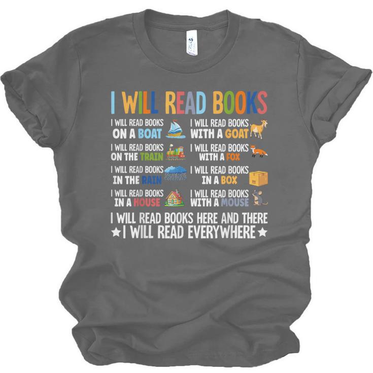 I Will Read Books On A Boat Fun Reading Lover Unisex Jersey T-Shirt