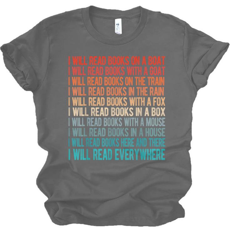I Will Read Books On A Boat Kids Reading Unisex Jersey T-Shirt I Will Read Books On A Boat Kids Reading Unisex Jersey T-Shirt