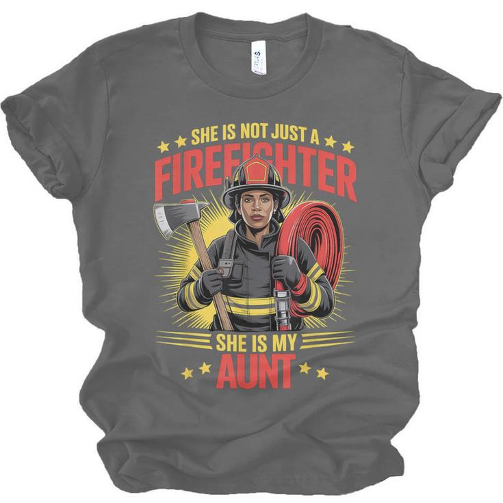 Woman Firefighter Aunt TiTi Auntie Black Graduation Unisex Jersey T-Shirt