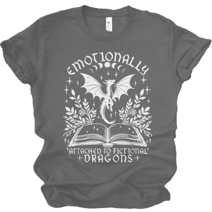 Women Dragons Bookish Fantasy Book Club Book Lover Reader Unisex Jersey T-Shirt