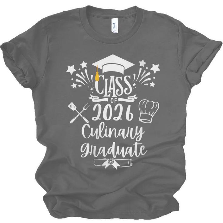 Women's Class Of 2026 Culinary Graduate Food Cuisine Chef Graduation Unisex Jersey T-Shirt