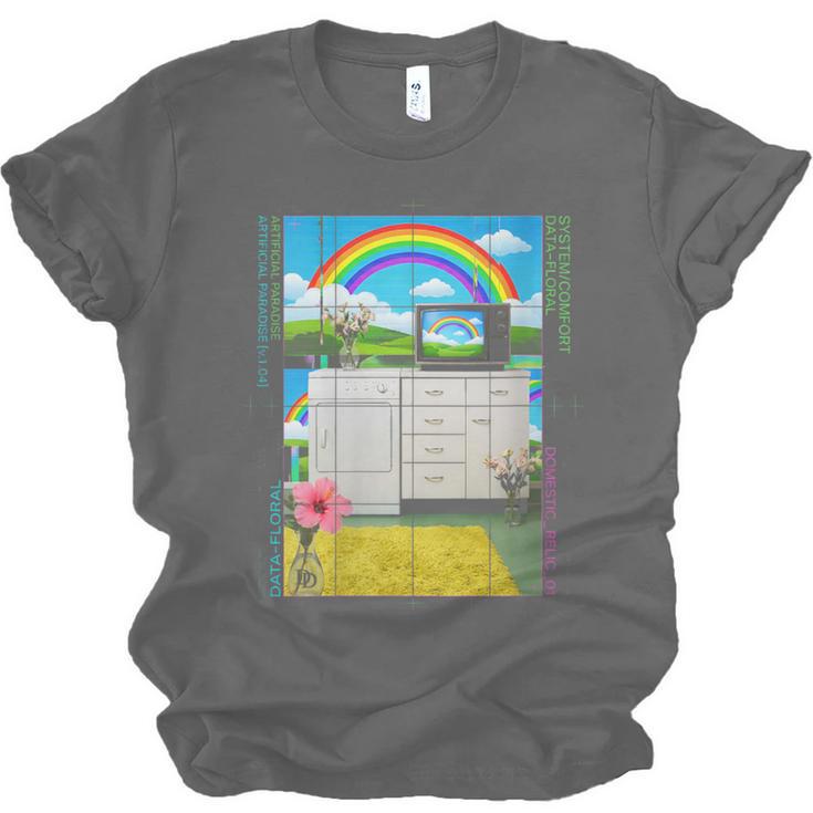 Women's Frutiger Aero Aesthetic Rainbow Glitch Art Unisex Jersey T-Shirt