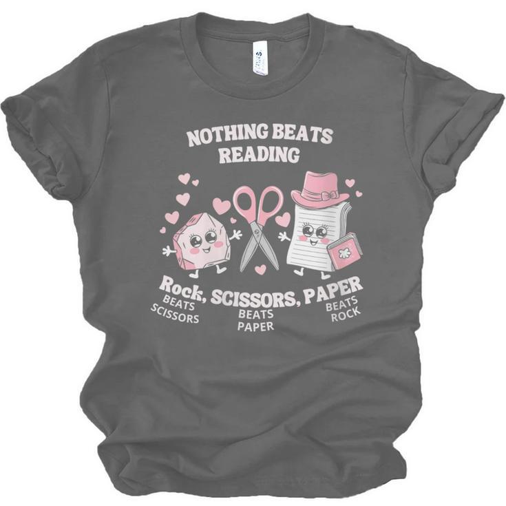 Women's Nothing Beats Reading Book Lover Statement Unisex Jersey T-Shirt Women's Nothing Beats Reading Book Lover Statement Unisex Jersey T-Shirt