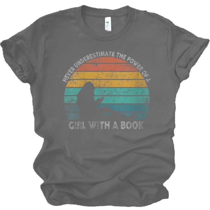 Women's Never Underestimate The Power Of A Girl With Book Reading Unisex Jersey T-Shirt Women's Never Underestimate The Power Of A Girl With Book Reading Unisex Jersey T-Shirt