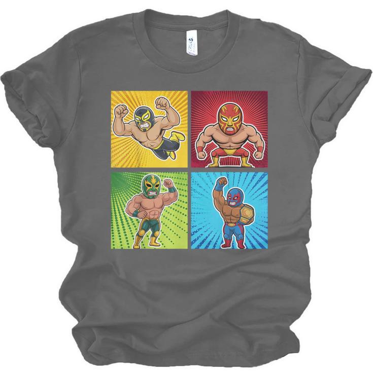 Wrestling Comic Book Wrestler Mexican Lucha Libre Mask Unisex Jersey T-Shirt Wrestling Comic Book Wrestler Mexican Lucha Libre Mask Unisex Jersey T-Shirt