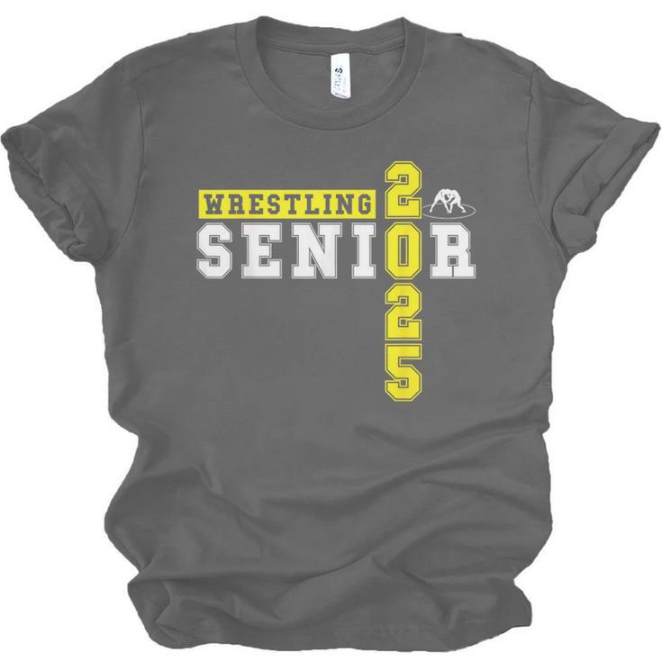 Wrestling Senior Night Wrestling Senior 2025 Graduation 22 Unisex Jersey T-Shirt