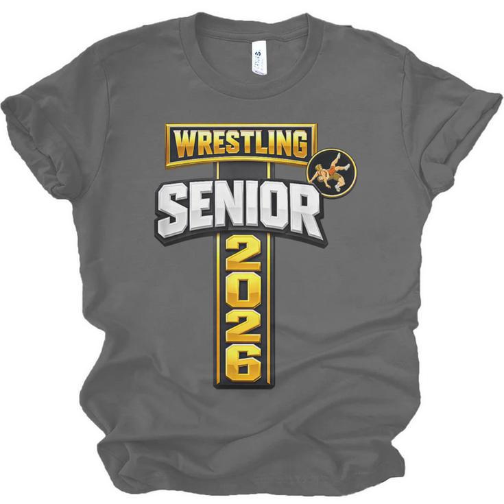 Wrestling Senior Night Senior 2026 Faith Cross Graduation Unisex Jersey T-Shirt
