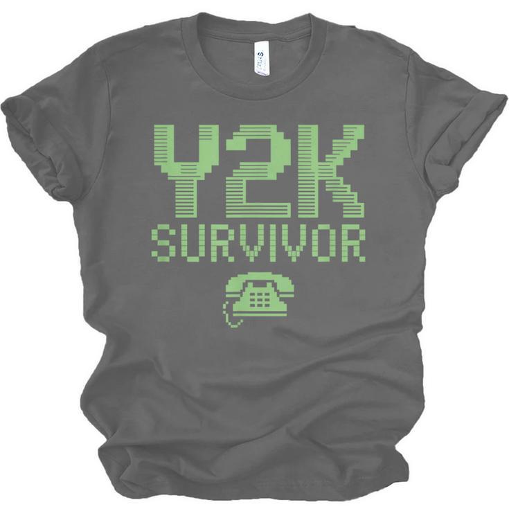 Y2K Survivor 2000s Nostalgia Retro Vintage Nostalgic Unisex Jersey T-Shirt Y2K Survivor 2000s Nostalgia Retro Vintage Nostalgic Unisex Jersey T-Shirt