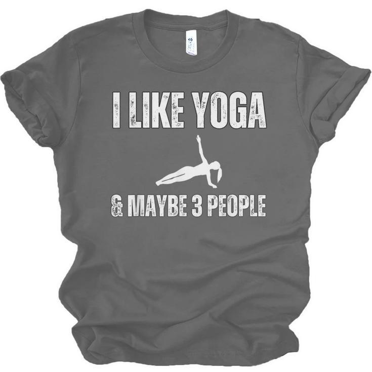 I Like Yoga And Maybe 3 People Introvert Namaste Unisex Jersey T-Shirt