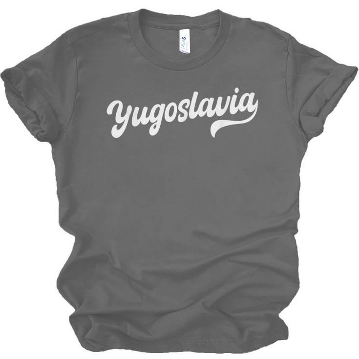 Yugoslavia Typeset Proud Yugoslav Nostalgia Unisex Jersey T-Shirt
