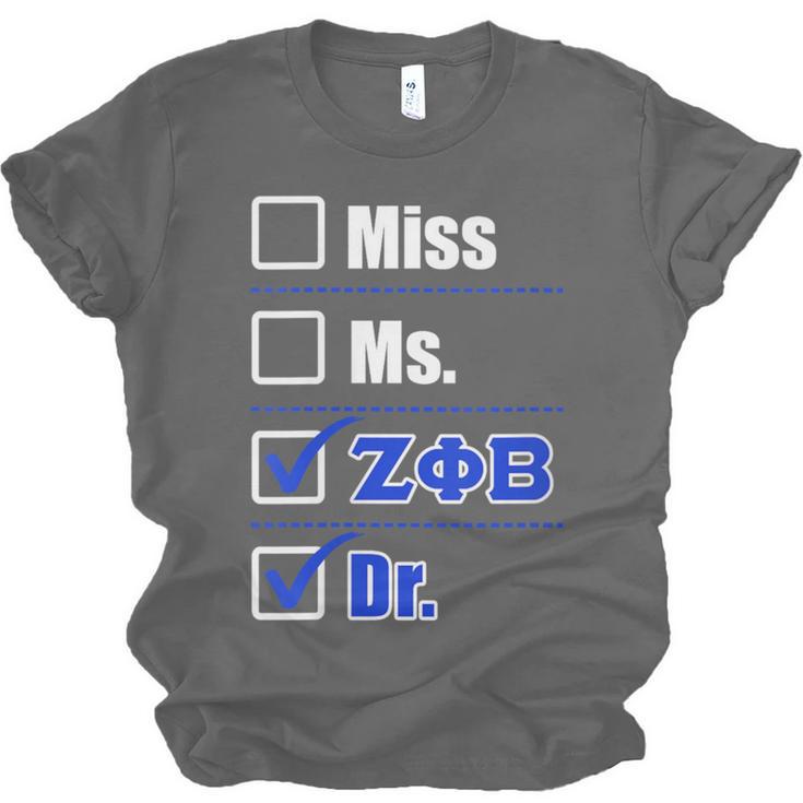 Zeta Phi Beta Doctor Graduation Zeta Phi Beta HBCU Doctor Unisex Jersey T-Shirt