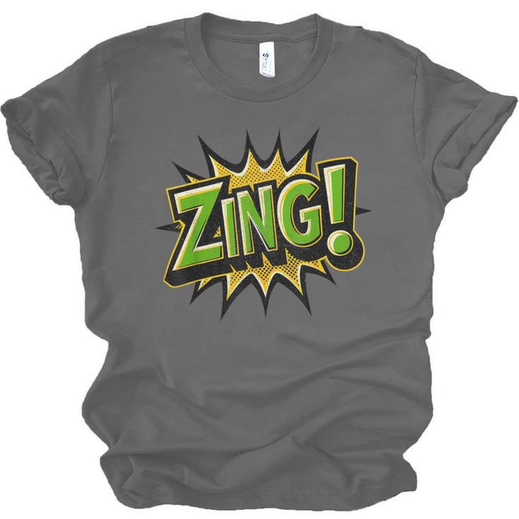 ZING Comic Book Retro Artwork – Cartoon Collector Unisex Jersey T-Shirt