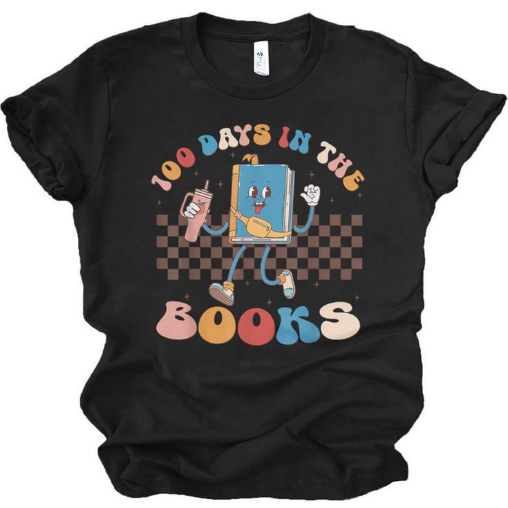 100 Days In The Books Celebration Retro School Unisex Jersey T-Shirt