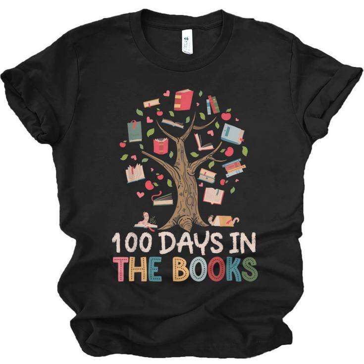 100 Days In The Books Reading Teacher Cute Book Lover Unisex Jersey T-Shirt