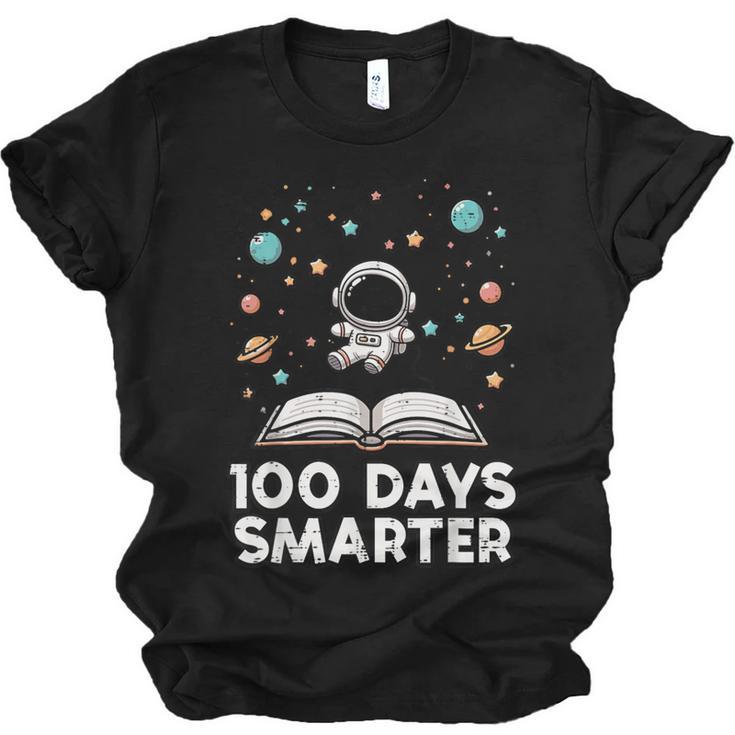 100 Days Smarter Astronaut Book 100th Day Girls Kids Women Unisex Jersey T-Shirt