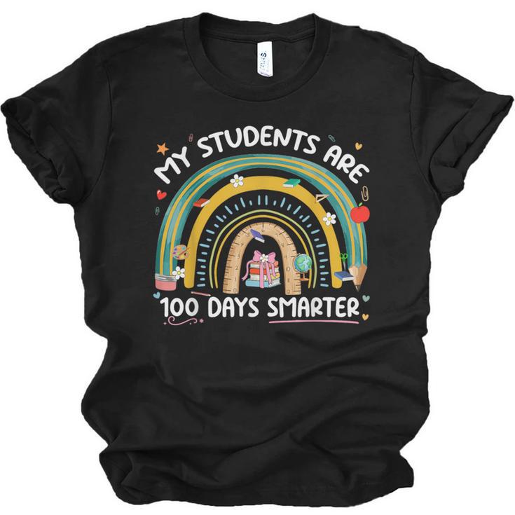 100th Day Of School Teachers Students Women Floral Books Unisex Jersey T-Shirt