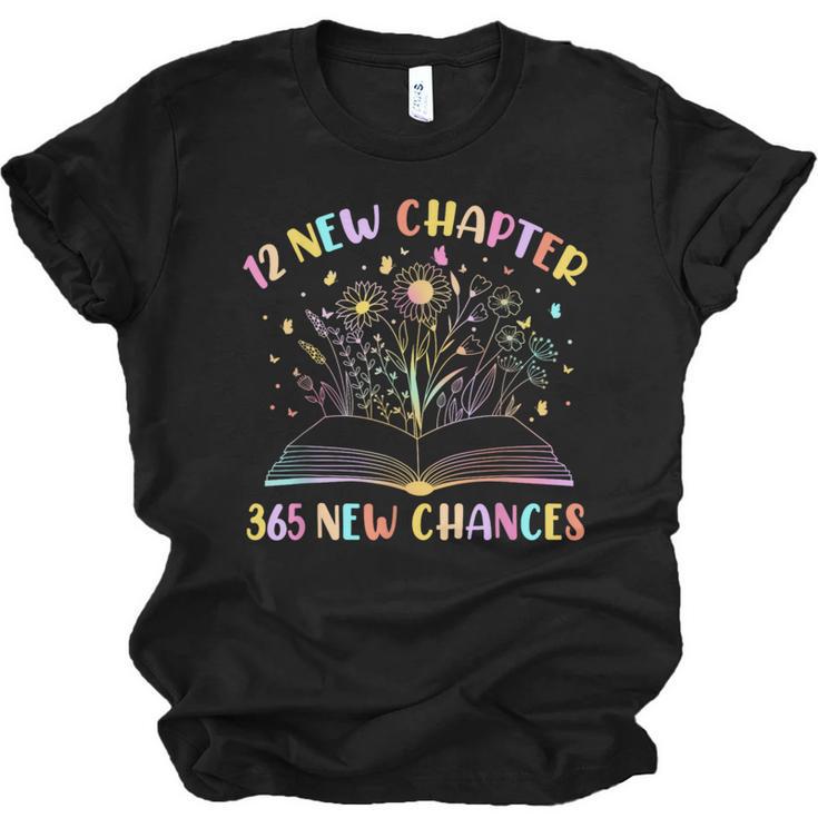 12 New Chapters 365 New Chances New Year Reading Book Tee Unisex Jersey T-Shirt