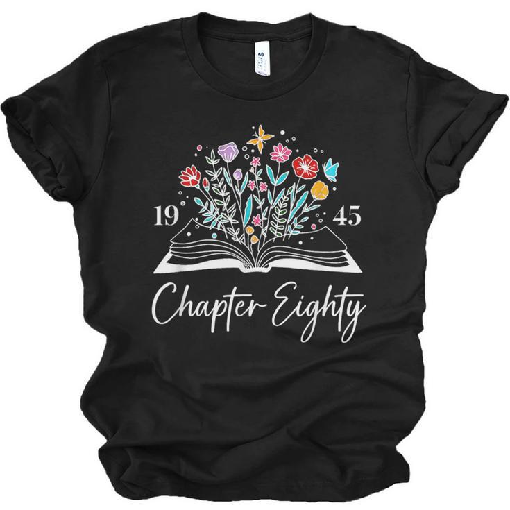 1945 Chapter Eighty 80th Birthday Books Themed 80 Year Old Unisex Jersey T-Shirt
