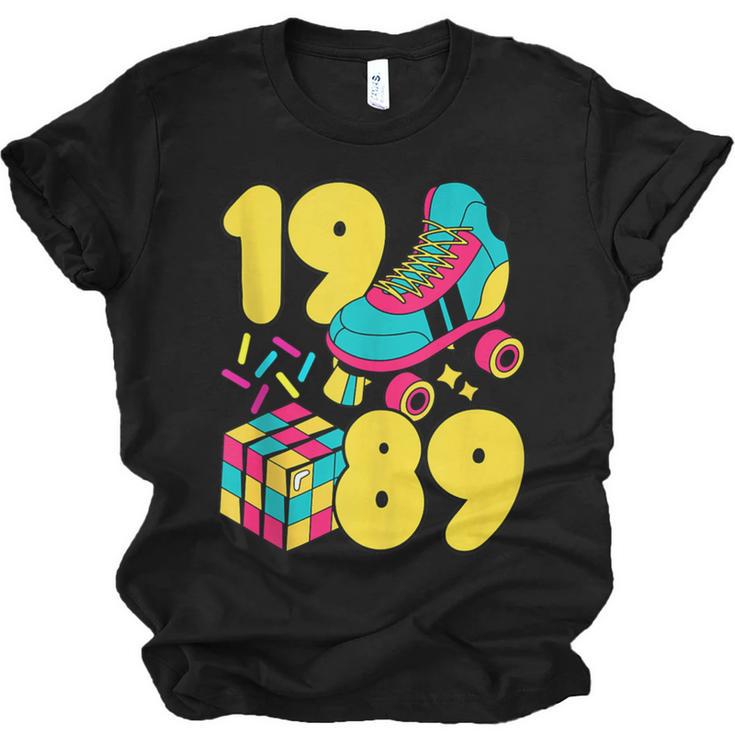 1989 Retro Raised In The 80s Old School Nostalgia Vibes Unisex Jersey T-Shirt