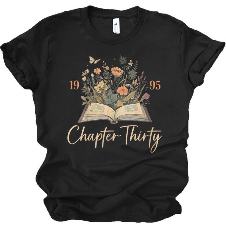 1995 Chapter Thirty 30th Birthday Wildflower Book 30 Yrs Old Unisex Jersey T-Shirt