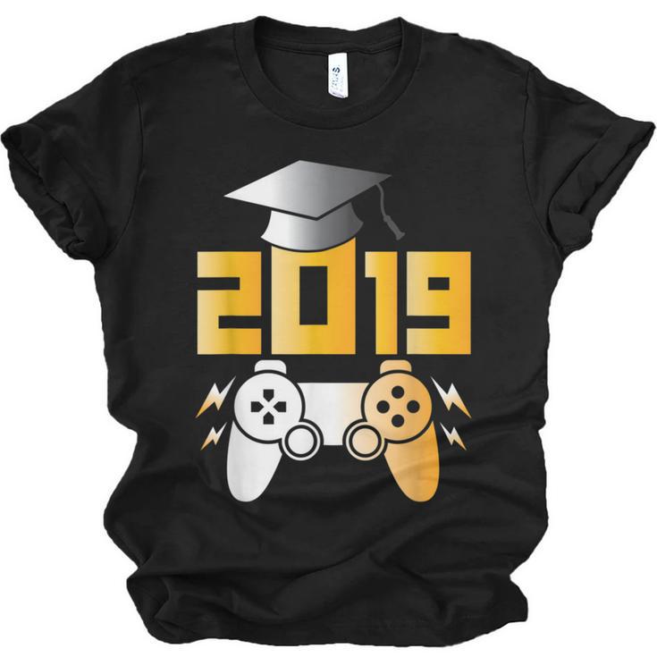 2019 High School Graduation Shirt Gamer Graduate Unisex Jersey T-Shirt