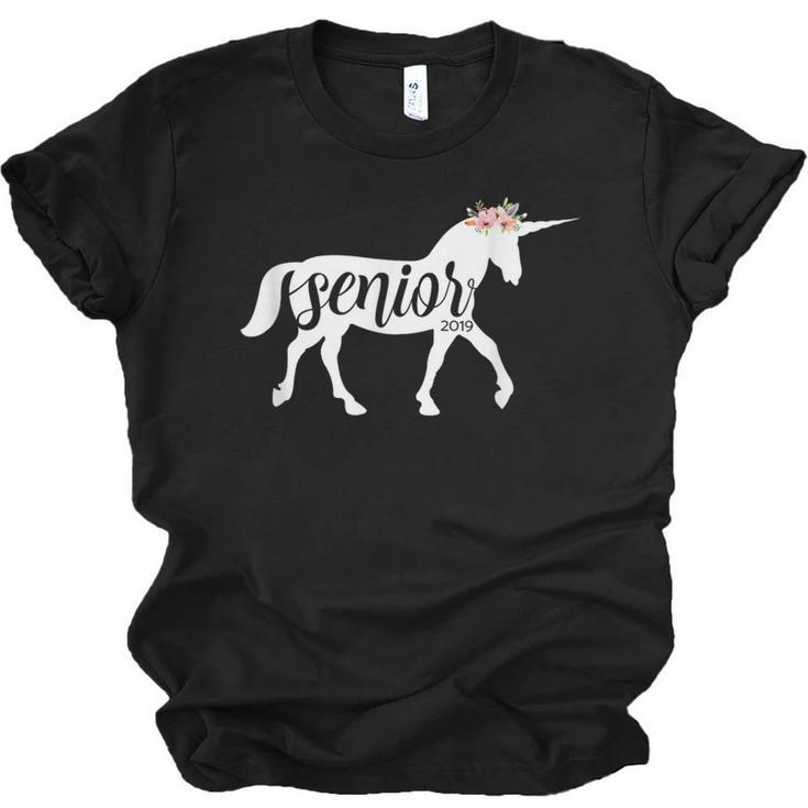 2019 Senior Unicorn Shirt Graduation High School College Unisex Jersey T-Shirt