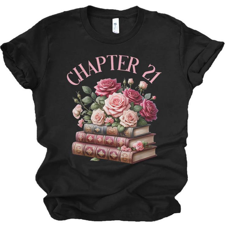 21st Birthday Chapter 21 Birthday Shirt Women Book Lover Unisex Jersey T-Shirt