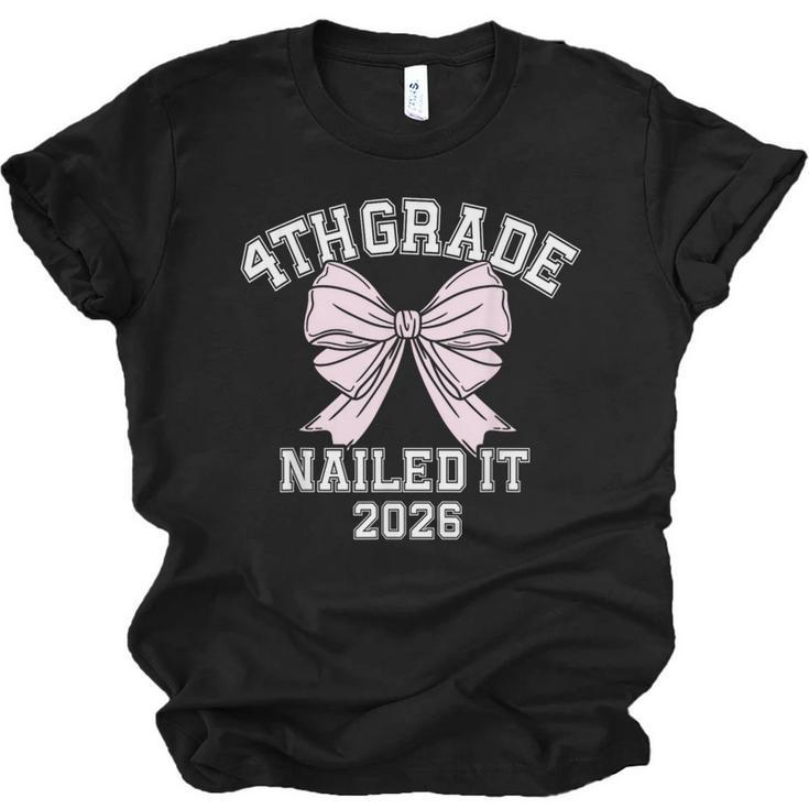 4th Grade Bow 2026 Fourth Grade Graduation Unisex Jersey T-Shirt