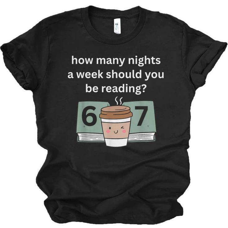 67 Meme English Teacher Reading Book Lover Humor Unisex Jersey T-Shirt