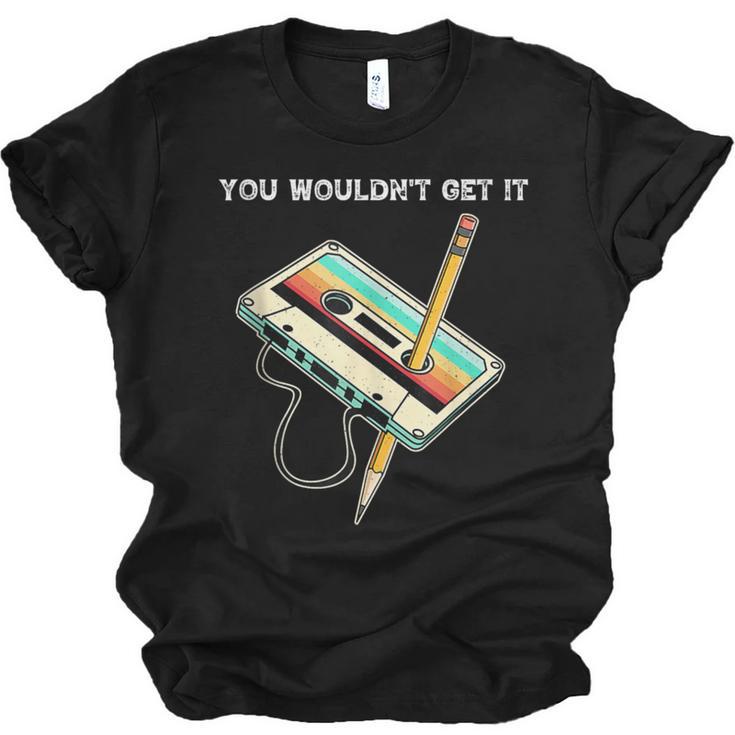 70s 80s 90s Retro Party Costume Nostalgia Cassette Unisex Jersey T-Shirt