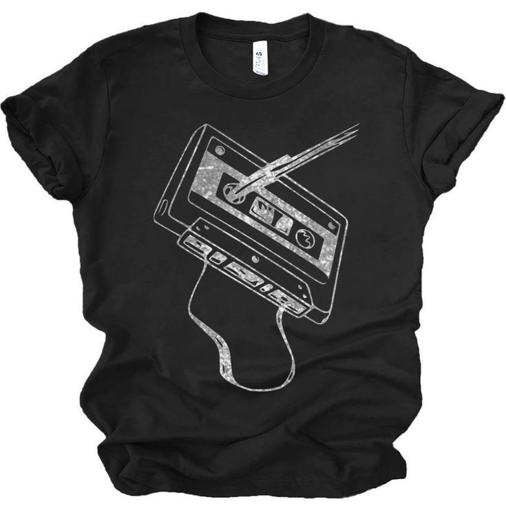 80s 90s Nostalgia Retro Cassette Tape Vintage Music Lovers Unisex Jersey T-Shirt