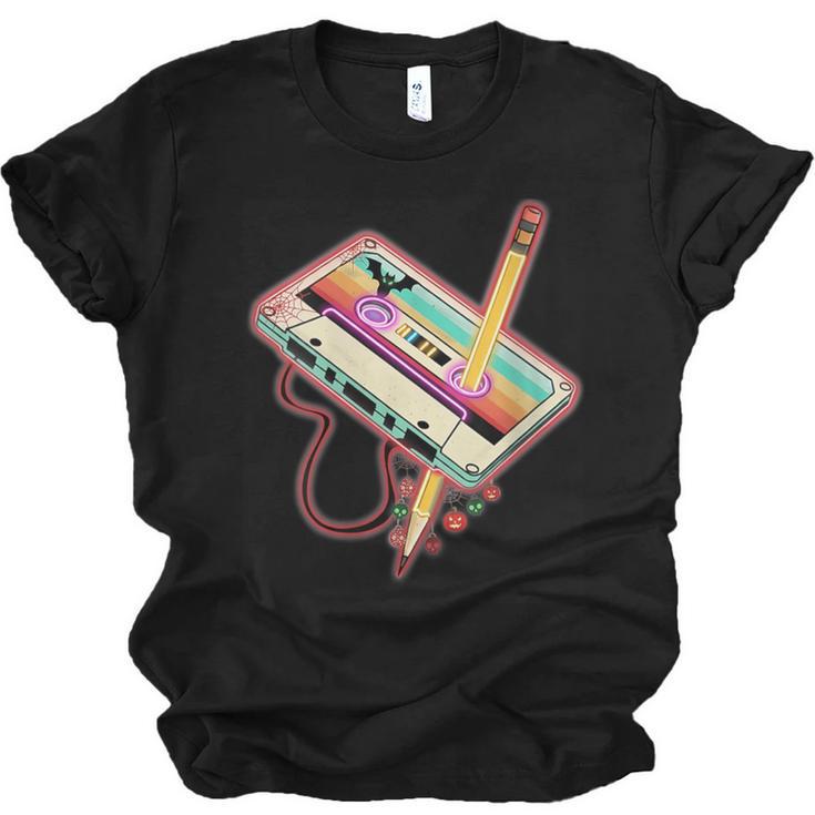 80s 90s Retro Halloween's Party Costume Nostalgia Cassette Unisex Jersey T-Shirt