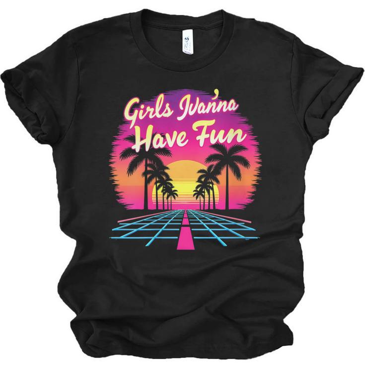 80s Fashion Girls Just Wanna Have Fun 1980s Nostalgia Unisex Jersey T-Shirt