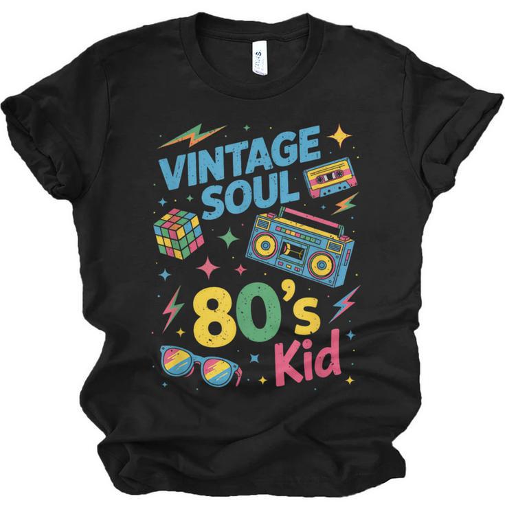 80’s Kid Nostalgia Retro Music Lover Retro 1980s Throwback Unisex Jersey T-Shirt