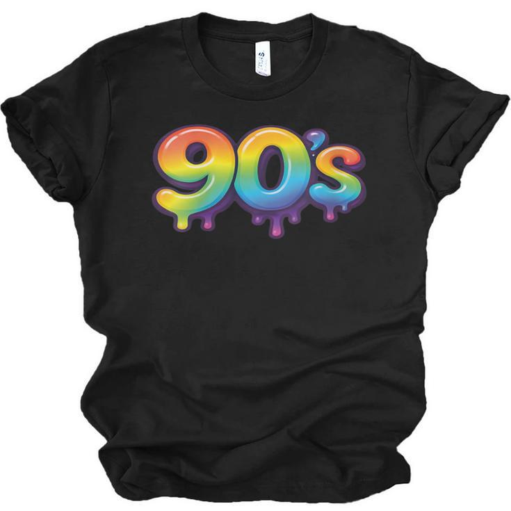 90s Retro Pop Art Rainbow Lips Nostalgia Costume 90s Unisex Jersey T-Shirt