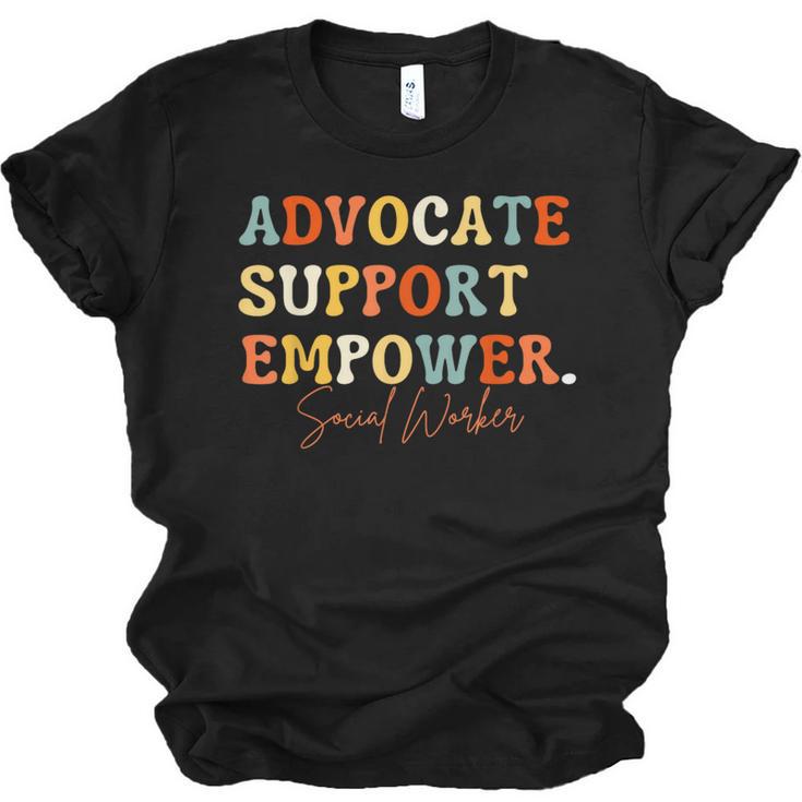 Advocate Support Empower Groovy Social Worker Graduation Unisex Jersey T-Shirt