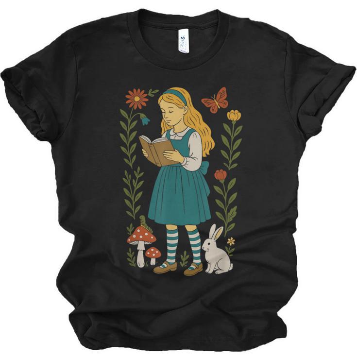 Alice In Wonderland Book Lover Lewis Carroll Rabbit Unisex Jersey T-Shirt