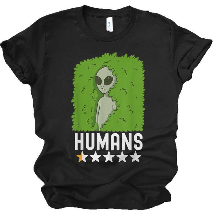 Alien Avoids Humans Sarcastic Introvert Humor Unisex Jersey T-Shirt