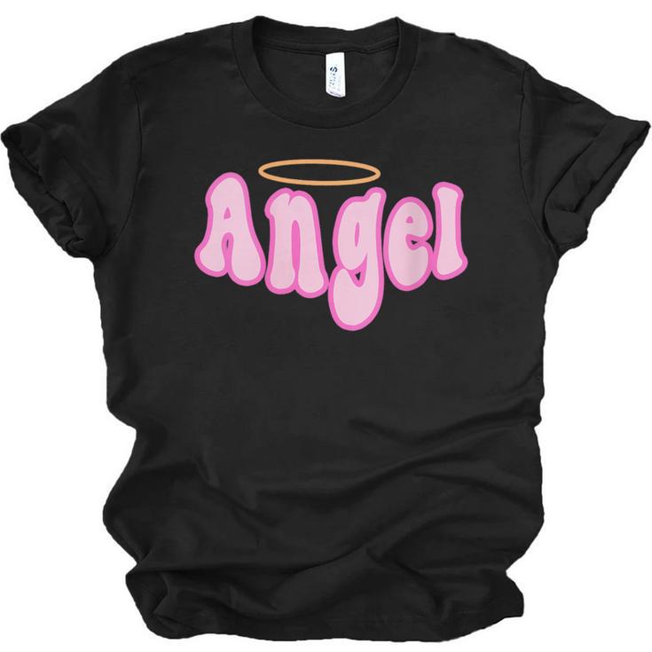 Angel Y2k Aesthetic 2000s Millennial Nostalgia Retro Pink Unisex Jersey T-Shirt