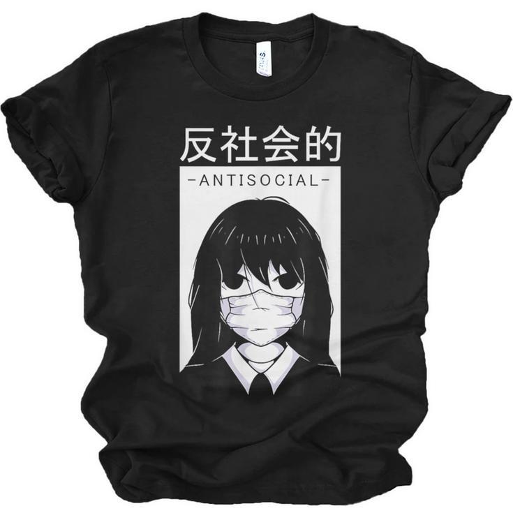 Anime Antisocial Introvert I Hate People Anti Social EMD Unisex Jersey T-Shirt