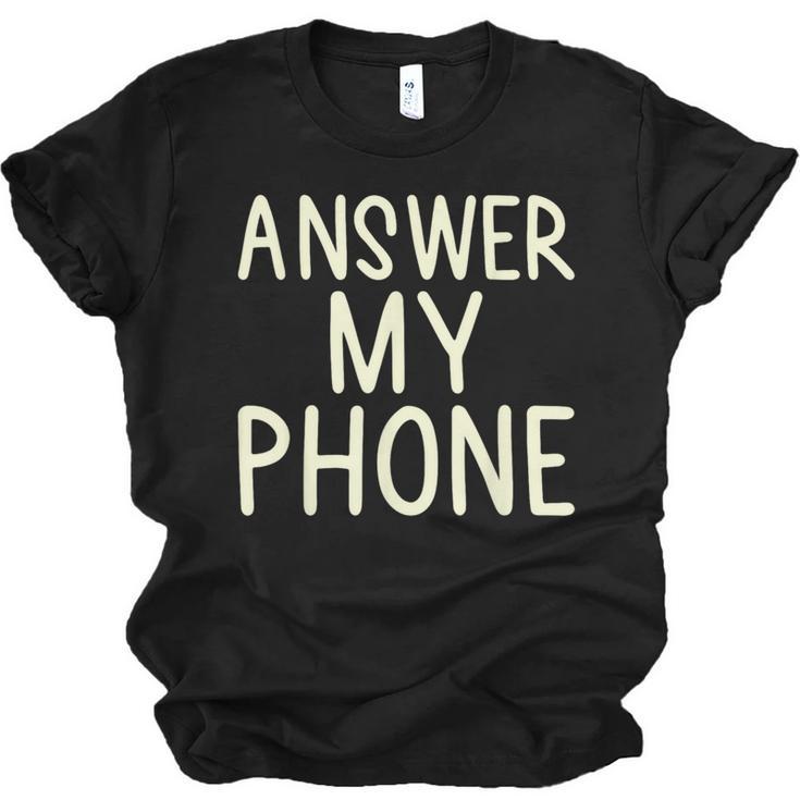 Answer My Phone I Introvert Unisex Jersey T-Shirt