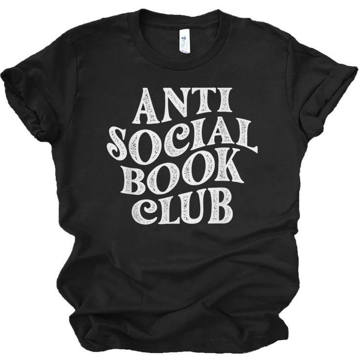 Anti Social Book Club Book Lover Reading Bookworm Reader Unisex Jersey T-Shirt